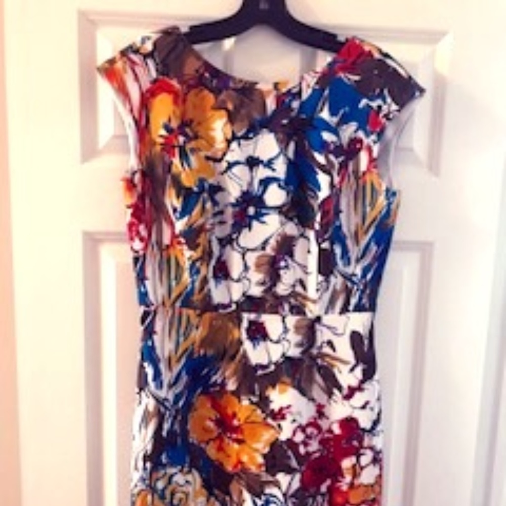 Ellen Tracy Floral Pencil Dress